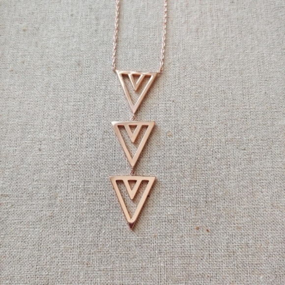 Stella & Dot | Rose Gold Pavé Spear Pendant Necklace - Picture 7 of 8